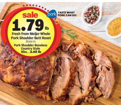 Fresh from Meijer Whole Pork Shoulder Butt Roast