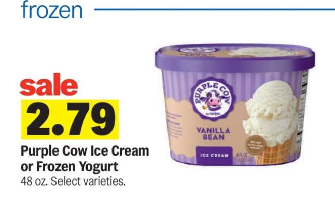 Purple Cow Ice Cream or Frozen Yogurt