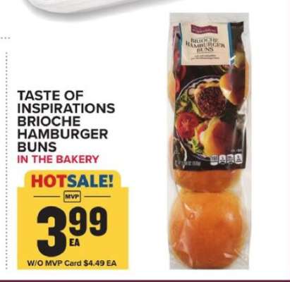 Taste of Inspirations Brioche Hamburger Buns