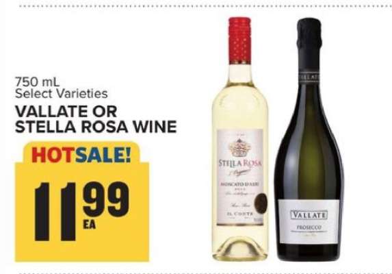 Vallate or Stella Rosa Wine