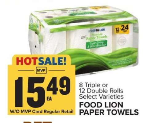 FOOD LION PAPER TOWELS