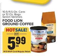 FOOD LION GROUND COFFEE