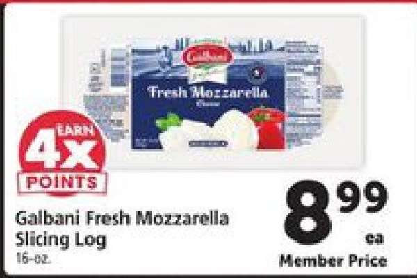 Galbani Fresh Mozzarella Slicing Log