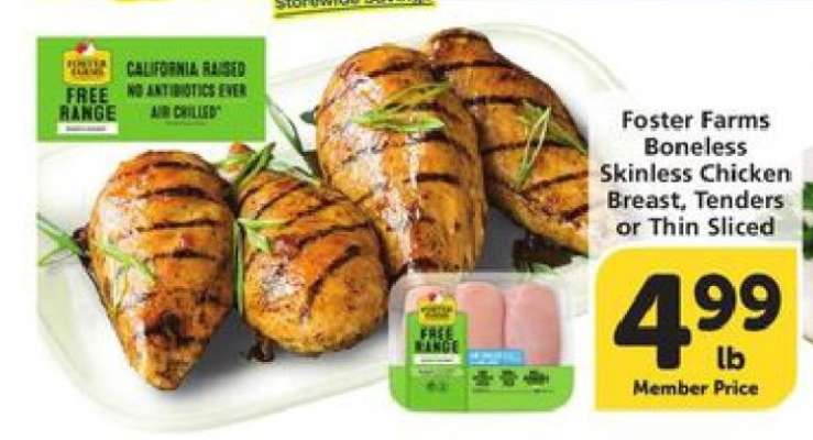 Foster Farms Boneless Skinless Chicken Breast, Tenders or Thin Sliced