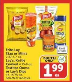 Frito Lay Stax or Minis