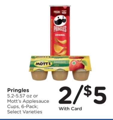 Pringles or Mott’s Applesauce Cups
