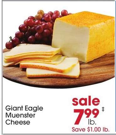 Giant Eagle Muenster Cheese