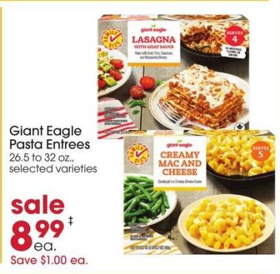 Giant Eagle Pasta Entrees