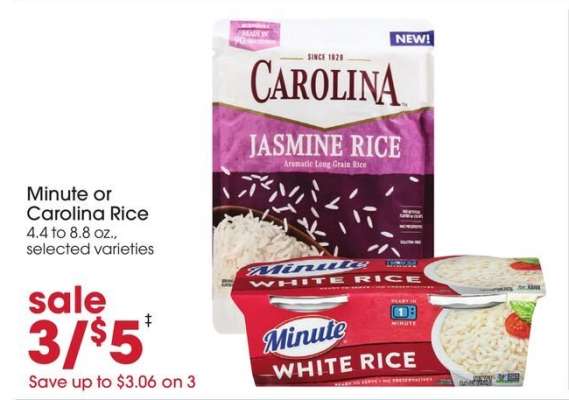 Minute or Carolina Rice