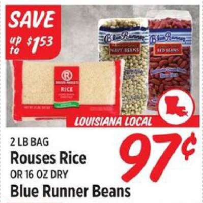 Rouses Rice or Blue Runner Beans