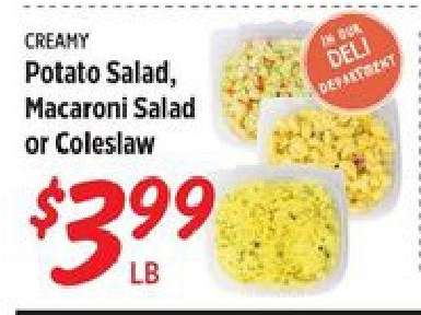 CREAMY Potato Salad, Macaroni Salad or Coleslaw