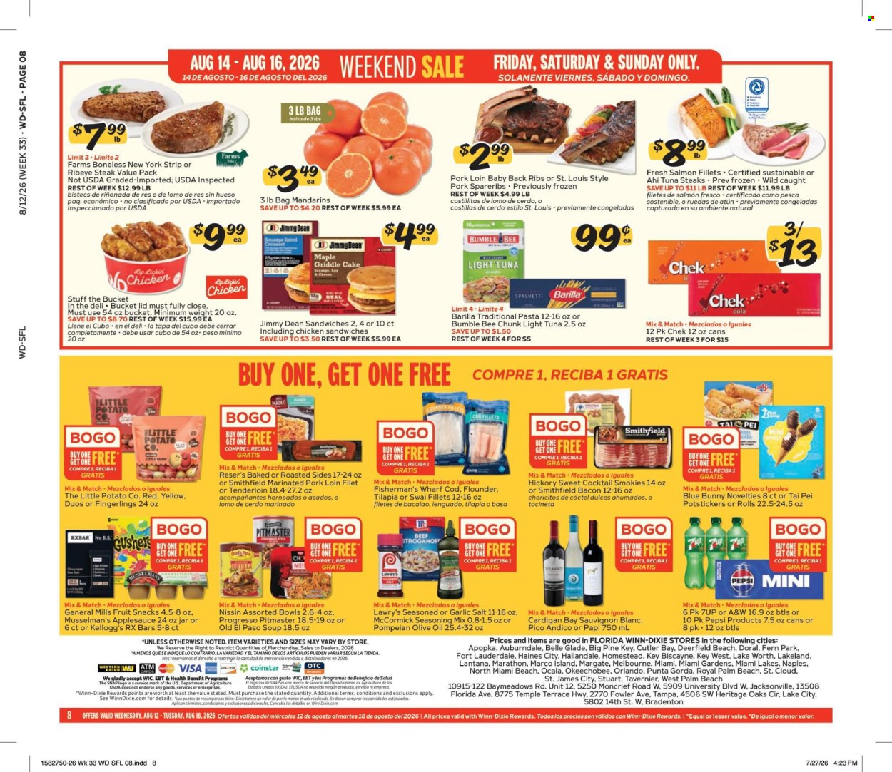 Winn Dixie ad - 08/12/2026 - 08/18/2026. Page 8