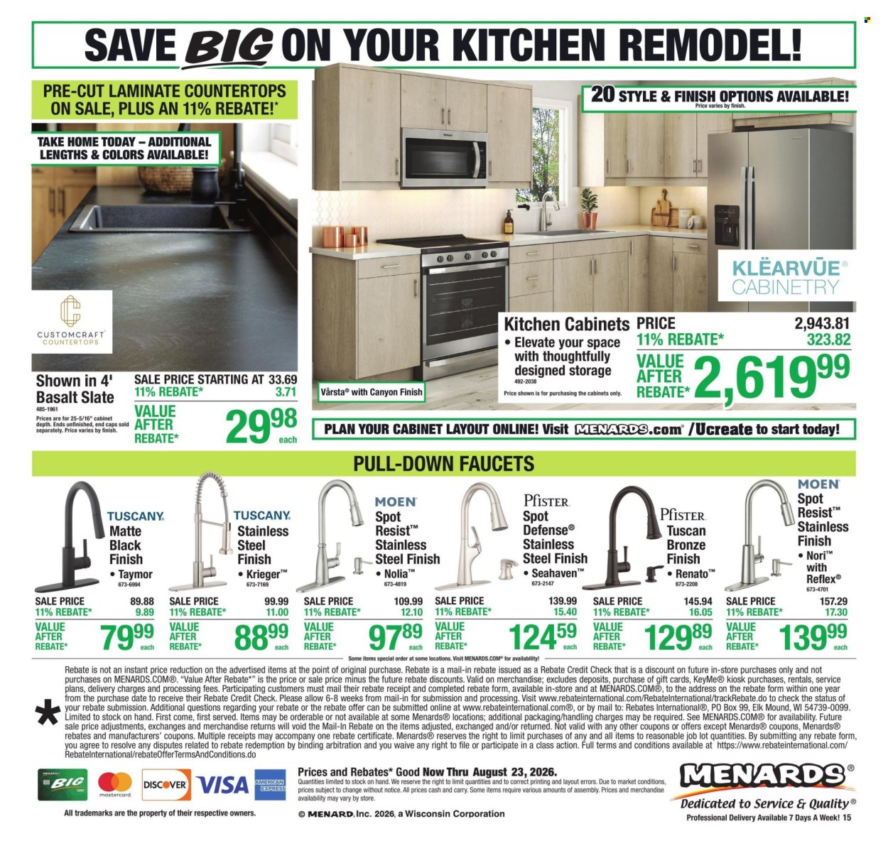 Menards ad - 08/13/2026 - 08/23/2026. Page 19
