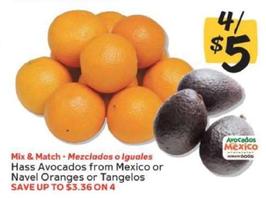 Hass Avocados or Navel Oranges or Tangelos