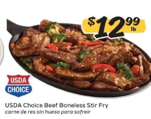 USDA Choice Beef Boneless Stir Fry