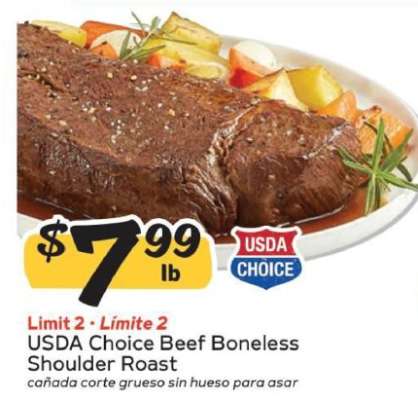 USDA Choice Beef Boneless Shoulder Roast