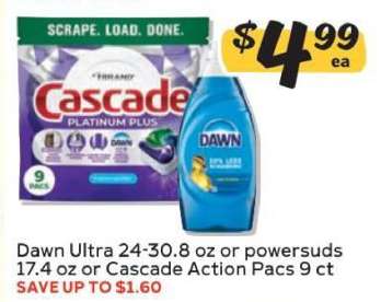 Dawn Ultra or Cascade Action Pacs