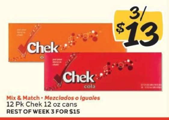 Chek 12 oz cans