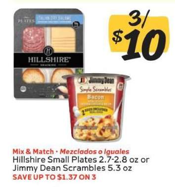 Hillshire Small Plates or Jimmy Dean Scrambles
