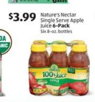 Nature's Nectar Single Serve Apple Juice 6-Pack