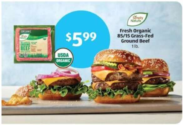 Fresh Organic 85/15 Grass-Fed Ground Beef