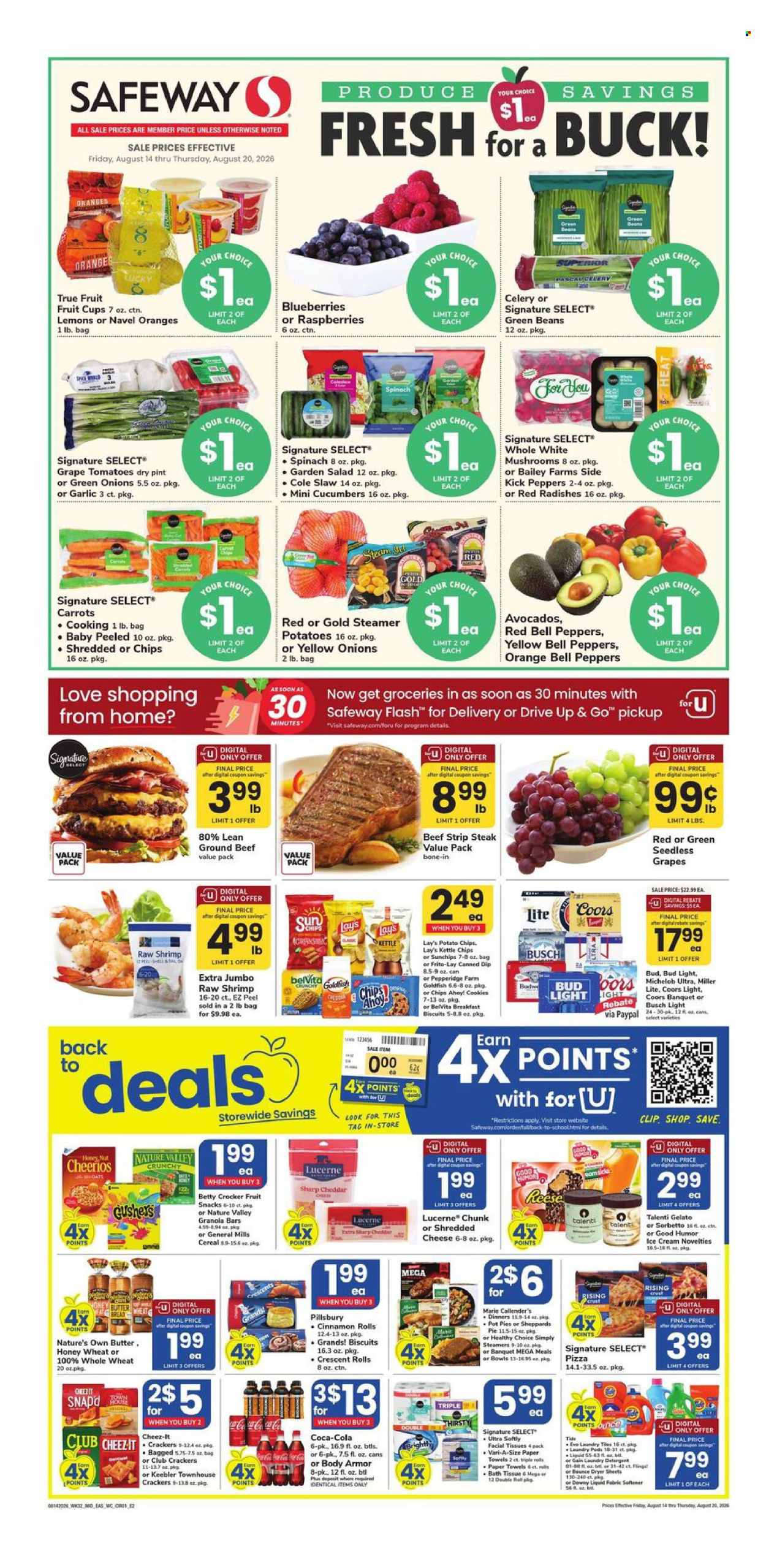 Safeway ad - 08/14/2026 - 08/20/2026. Page 1