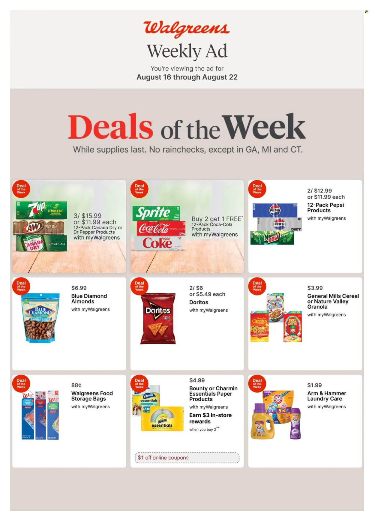 Walgreens ad - 08/16/2026 - 08/22/2026. Page 1