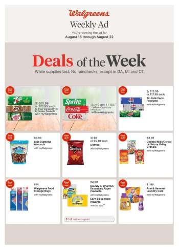 Walgreens Flyer - 08/16/2026 - 08/22/2026.