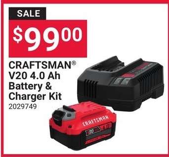 CRAFTSMAN V20 4.0 Ah Battery & Charger Kit