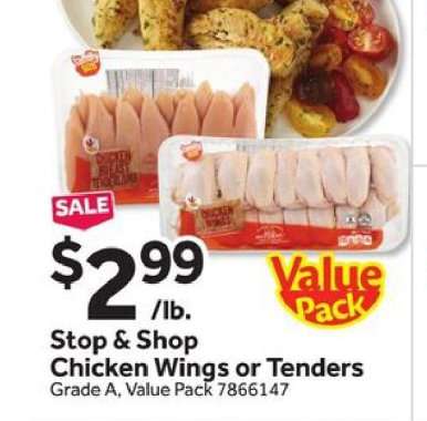 Stop & Shop Chicken Wings or Tenders