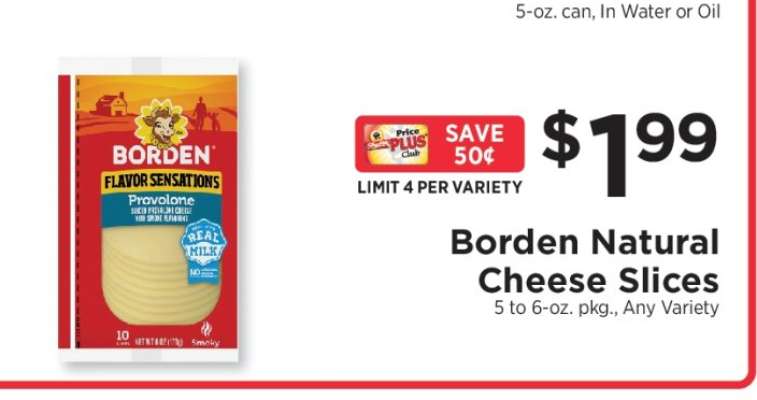 Borden Natural Cheese Slices