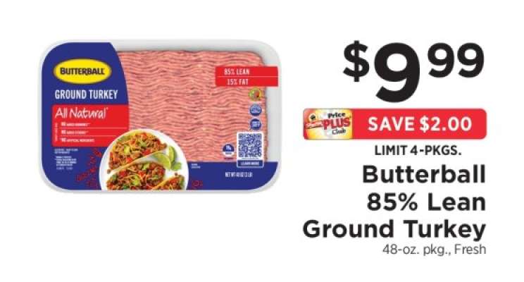 Butterball 85% Lean Ground Turkey