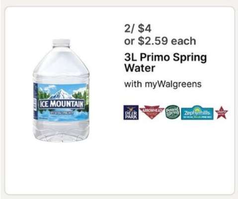 3L Primo Spring Water