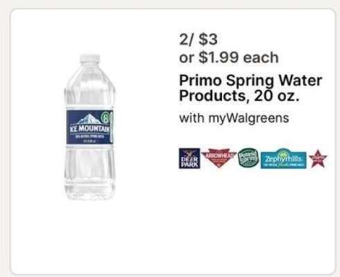 Primo Spring Water Products, 20 oz.