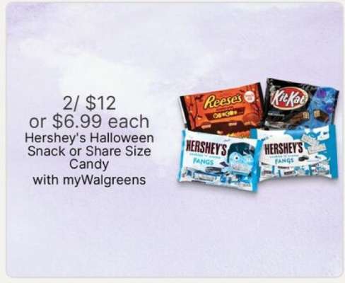 Hershey's Halloween Snack or Share Size Candy