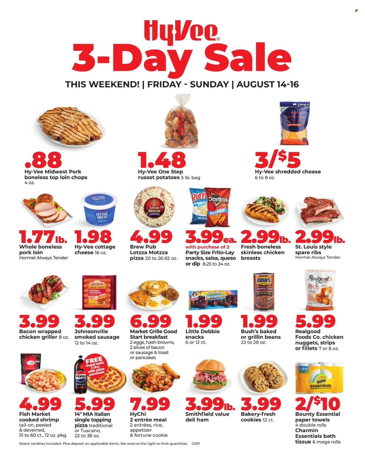 Hy-Vee ad - 08/14/2026 - 08/16/2026. Page 1