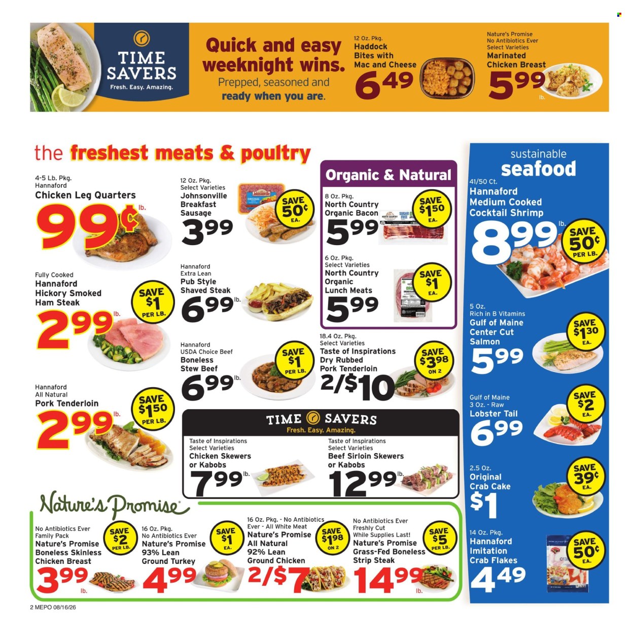 Hannaford ad - 08/16/2026 - 08/22/2026. Page 2
