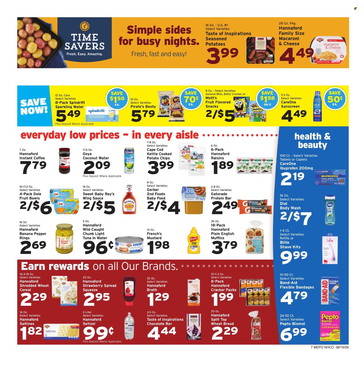 Hannaford ad - 08/16/2026 - 08/22/2026. Page 7