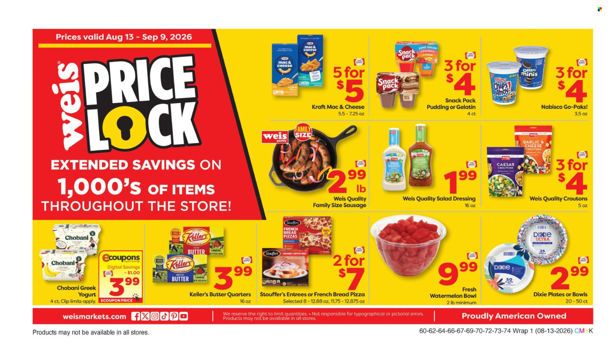 Weis ad - 08/13/2026 - 09/09/2026. Page 1