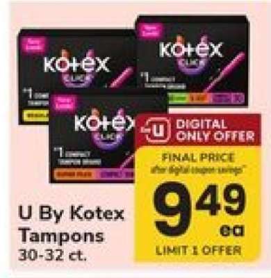 U by Kotex Tampons