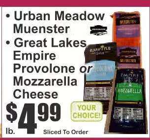 Urban Meadow Muenster / Great Lakes Empire Provolone or Mozzarella Cheese