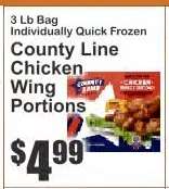County Line Chicken Wing Portions