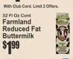 Farmland Reduced Fat Buttermilk
