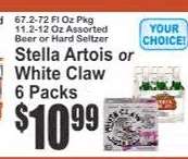 Stella Artois or White Claw