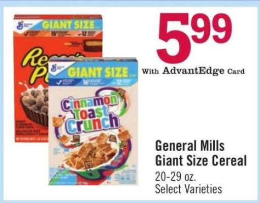 General Mills Giant Size Cereal*