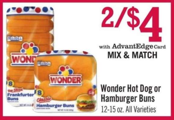 Wonder Hot Dog or Hamburger Buns