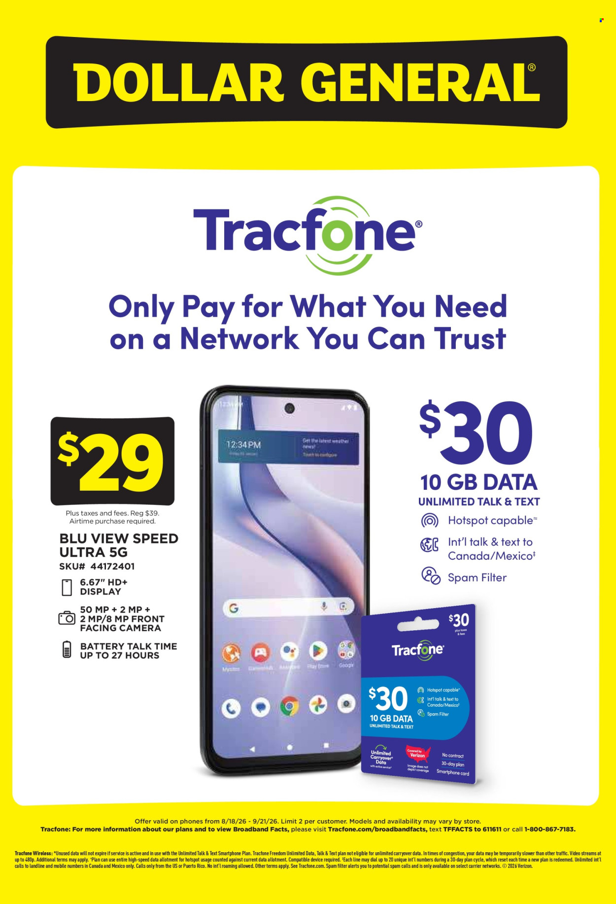 Dollar General ad - 08/18/2026 - 09/21/2026. Page 1