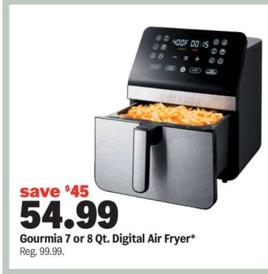 Gourmia 7 or 8 Qt. Digital Air Fryer*