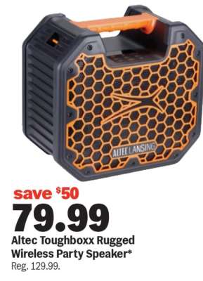 Altec Toughboxx Rugged Wireless Party Speaker