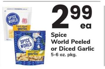 Spice World Peeled or Diced Garlic